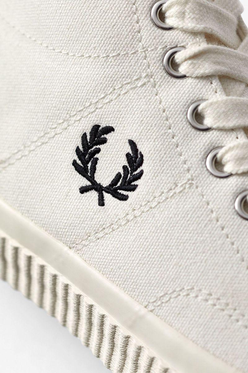 White Fred Perry Hughes Mid Men's Shoes | PH 1138CTVE